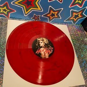 LADY GAGA MEGA RARE MINT RED 12” VINYL BORN THIS WAY REMIXES !!!